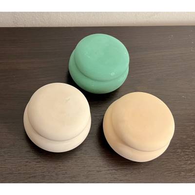 Χειροποίητο διακοσμητικό βαζάκι μακαρόν από σκόνη πορσελάνης