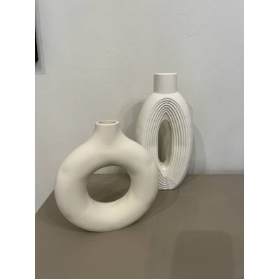 Διακοσμητικό Βάζο Sculptural Oval από Σκόνη Πορσελάνης | Χειροποίητο Διακοσμητικό Βάζο Sculptural Oval από Σκόνη Πορσελάνης | Χειροποίητο