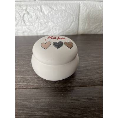 Διακοσμητικό βαζάκι μακαρόν | Χειροποίητο από σκόνη πορσελάνης – V by V