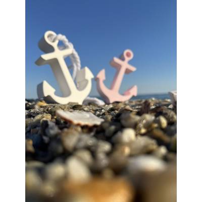 Μπομπονιέρα Άγκυρα από Σκόνη Πορσελάνης | Χειροποίητο Δώρο για Γάμο ή Βάπτιση