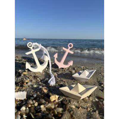 Μπομπονιέρα Άγκυρα από Σκόνη Πορσελάνης | Χειροποίητο Δώρο για Γάμο ή Βάπτιση
