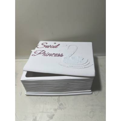 πομπονιέρα Βάπτισης Κορίτσι – Κουτάκι Βιβλίο Sweet Princess κύκνος