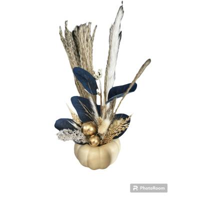 Κολοκύθα Γούρι με Αποξηραμένα Διακοσμητικά | V by V