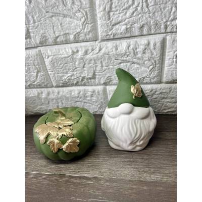 Σετ με Κολοκύθα & Νάνο με Αρωματικό Κερί Σόγιας | Χειροποίητο Δώρο V by V