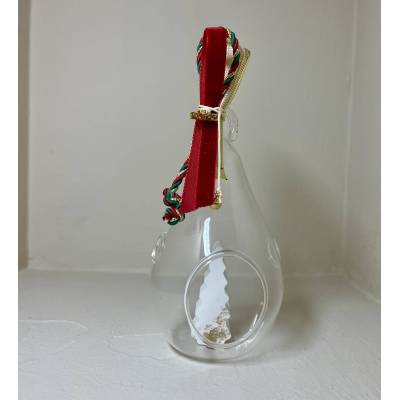 Γυάλινο Δάκρυ με Δέντρο – Χριστουγεννιάτικο Γούρι 2026 | V by V