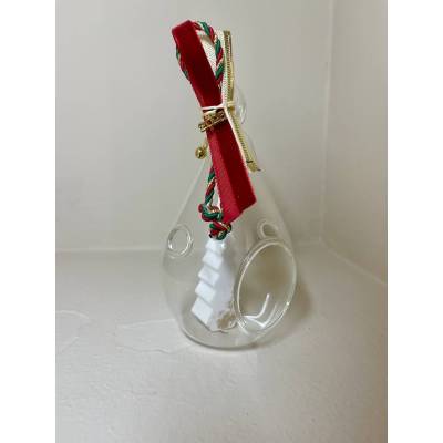 Γυάλινο Δάκρυ με Δέντρο – Χριστουγεννιάτικο Γούρι 2026 | V by V