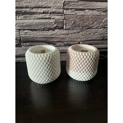 Βάζακι Διακόσμησης – Κερί ή Φυτό με Ανάγλυφη Υφή