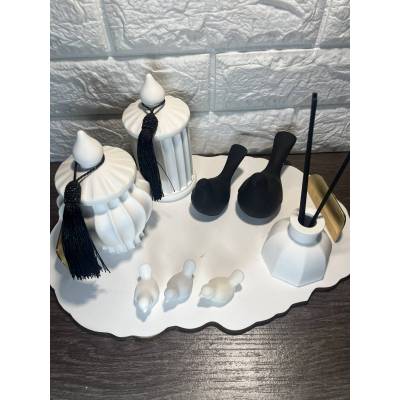 Δίσκος με Χρυσά Χερούλια – Χειροποίητος & Κομψός | V by V