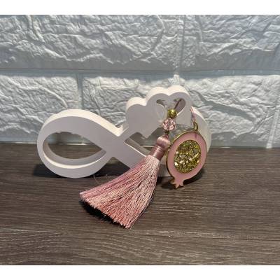 μπομπονιέρα γάμου άπειρο με καρδιές χειροποίητη