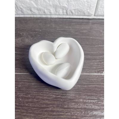 μπομπονιέρα καρδιά minimal χειροποίητη