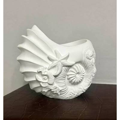 Μπομπονιέρα Βάπτισης Θάλασσα | Λευκό Κασπώ