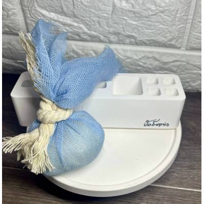 Μπομπονιέρα Βάπτισης Organizer Γραφείου από Ρητίνη Πορσελάνης – Δώρο με Χρήση