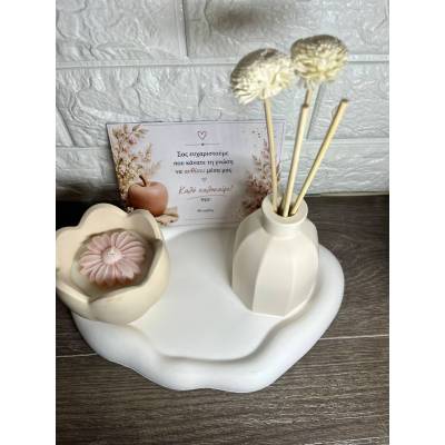 Δώρο για Δάσκαλο – Σετ Reed Diffuser & Κερί Λουλούδι