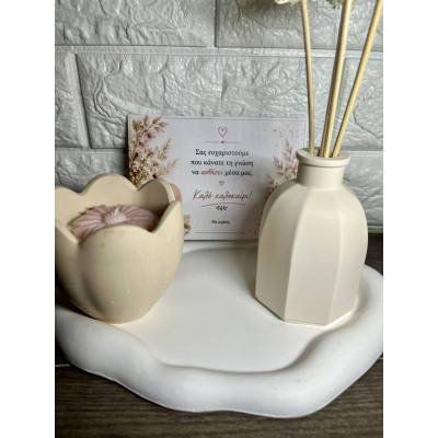 Δώρο για Δάσκαλο – Σετ Reed Diffuser & Κερί Λουλούδι