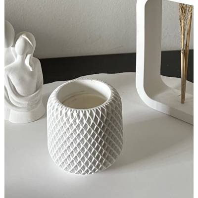 Βάζακι Διακόσμησης – Κερί ή Φυτό με Ανάγλυφη Υφή